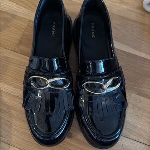 Frame Black Patent Leather Loafers